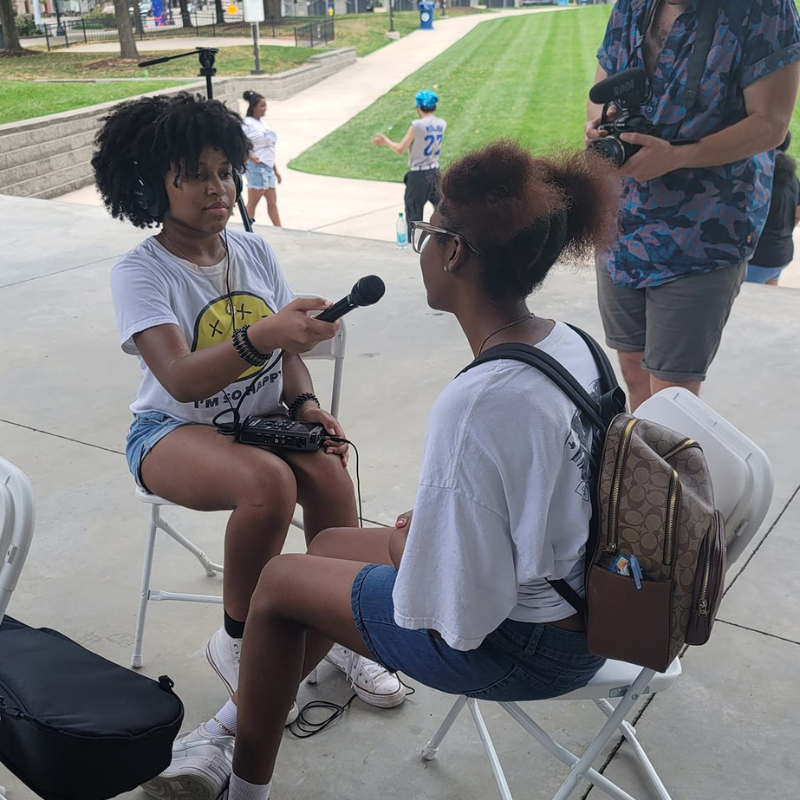 students at the music and arts summer camp in Dayton