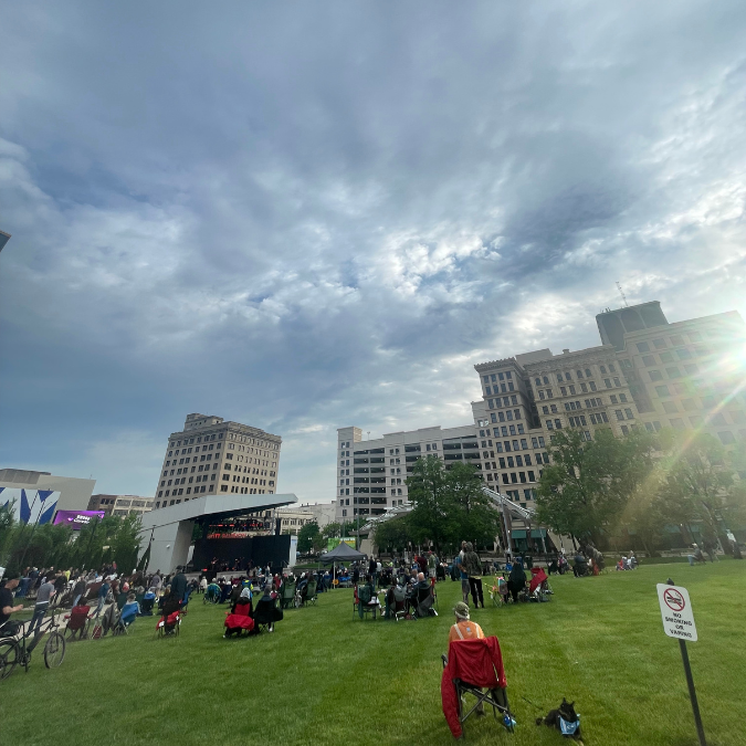 sunshine on the levitt lawn
